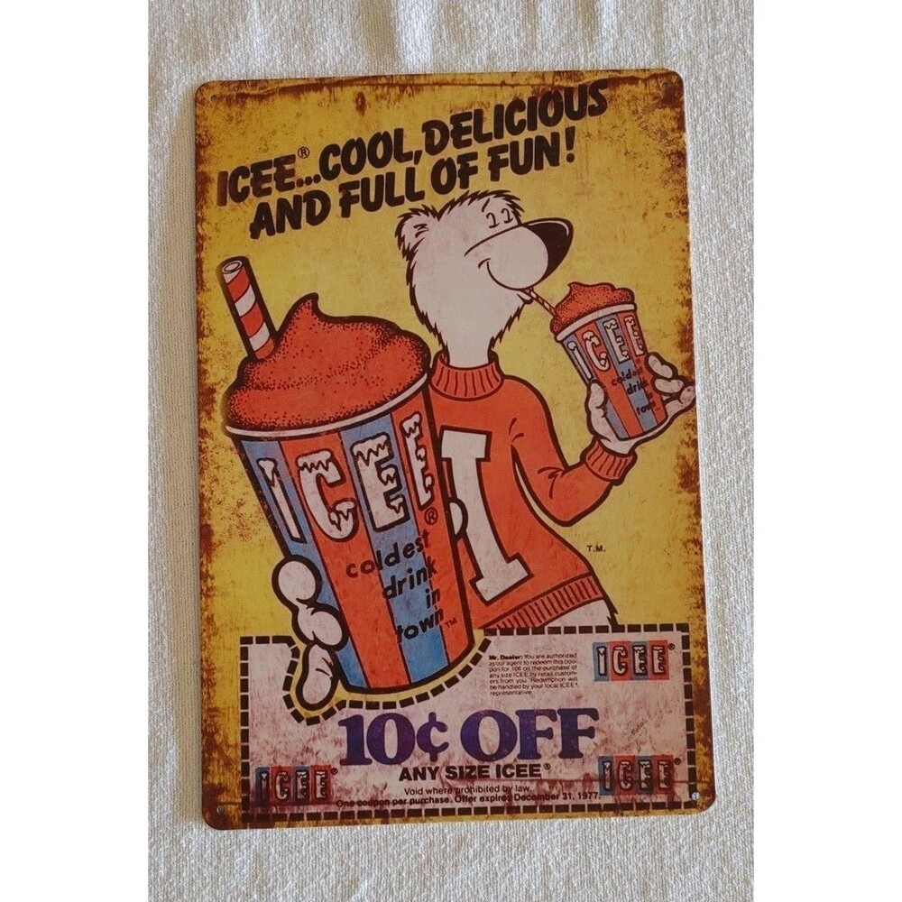 ICEE Cool Delicious Metal Sign 8x12